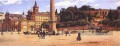 Piazza del Popolo w Rome 1901 Aleksander Gierymski réalisme impressionnisme